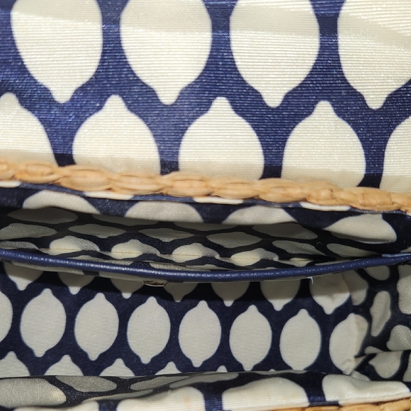 Kate Spade Navy and Tan Woven Shoulder Bag - Picture 5 of 11